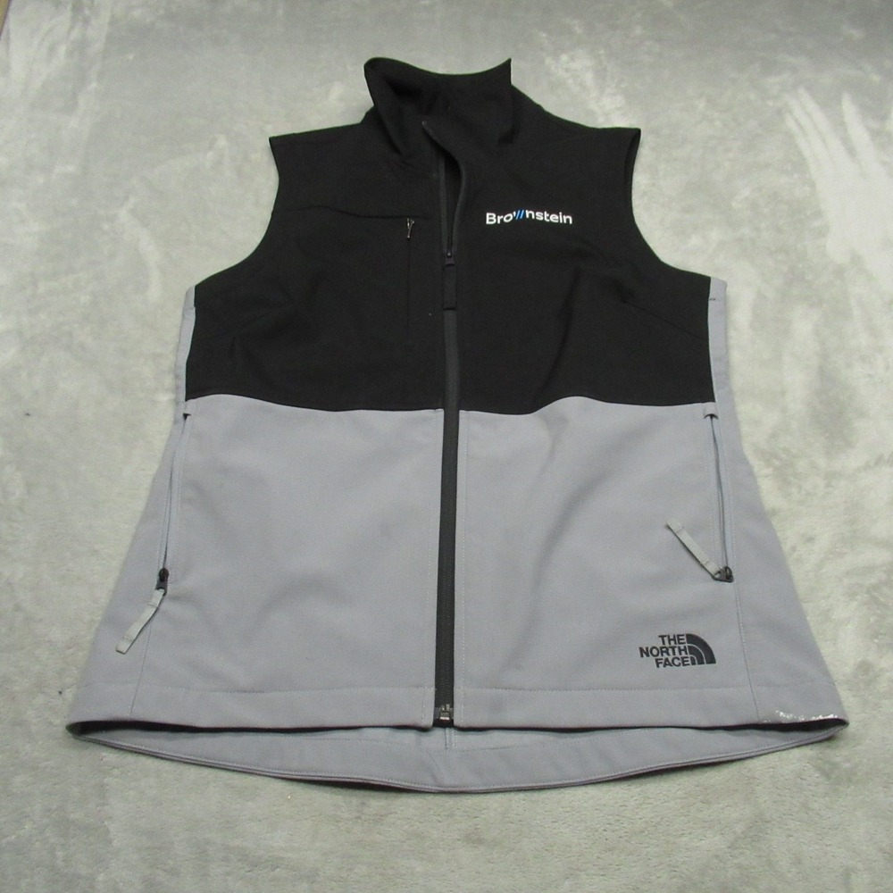 North Face Vest Womens Small Grey Ladies Castle Softshell Lightweight Fall LOGO‎